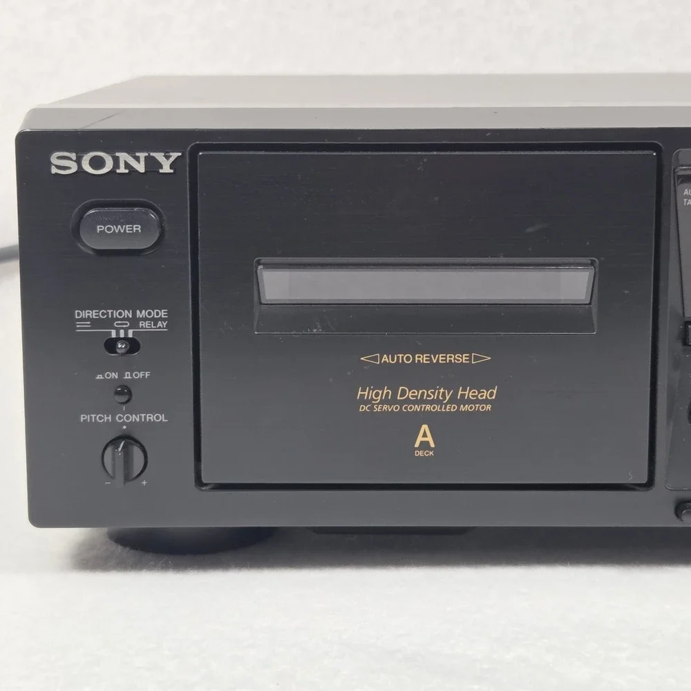 Sony TC-WE475 Dual Cassette Deck Stereo Component Black Auto Reverse Dolby B/C